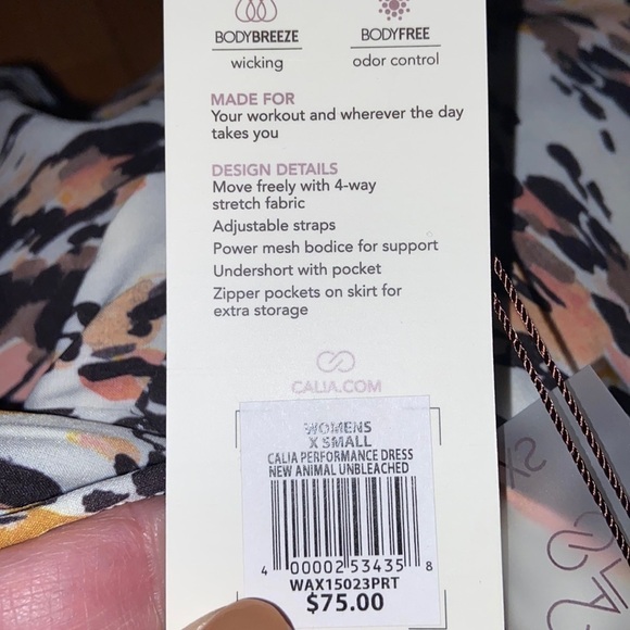 Calia women’s performance dress in new animal, shorts underneath, size XS, NWT - Picture 6 of 11